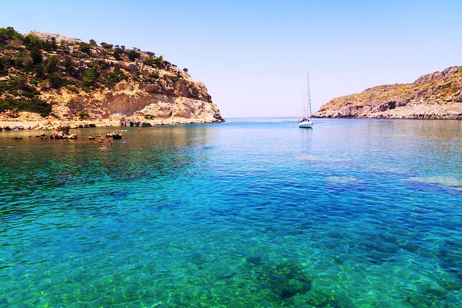 Day Cruise by a Sailing Yacht to the most beautiful bays or Rhodes (Small Group) - Ladiko Beach closes the swimming circuit