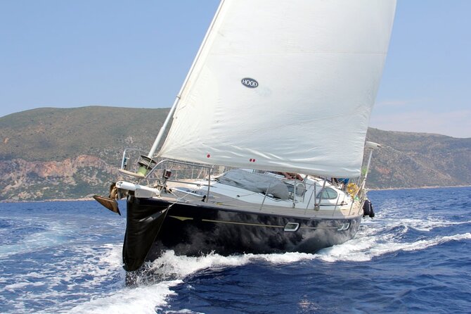 DAY TRIP - Exclusive Sailing Adventure - CORFU / PAXOS - Issos Beach: starting on the water