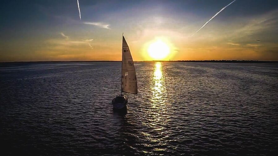 Denia: Sunset Electric Sailboat Cruise with Dolphin Spotting - Leaving Marina El Portet Denia at sunset