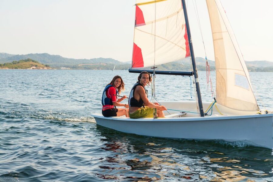 Dinghy Sailing Lesson in Menorca - Why Fornells Bay is a good place to learn