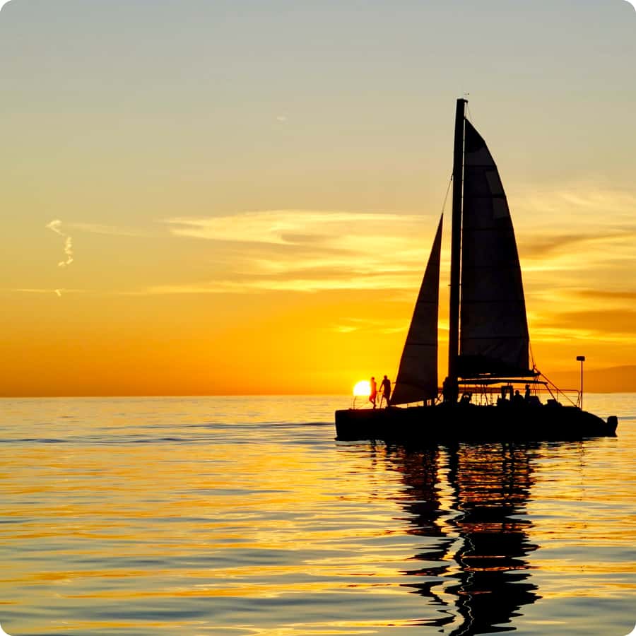 Dolphin Watch + Sunset Sail - What the 42-foot catamaran feels like
