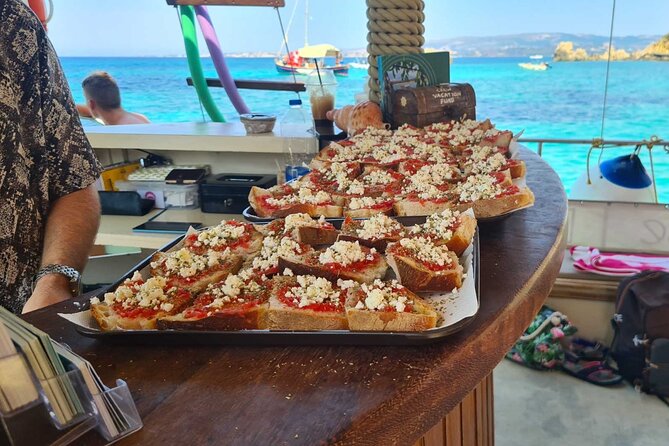 Dreamy Sails Daily Cruises at Argostoli Kefalonia Island - White Rocks Beach and the pool bar stop