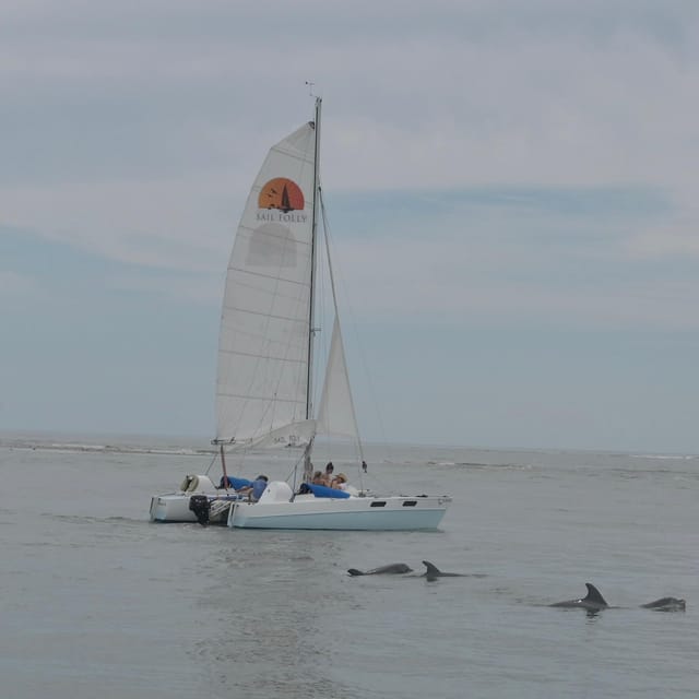 Folly Beach: Private Daytime or Sunset Sail, cooler provided - BYOB, the cooler, and comfort on board