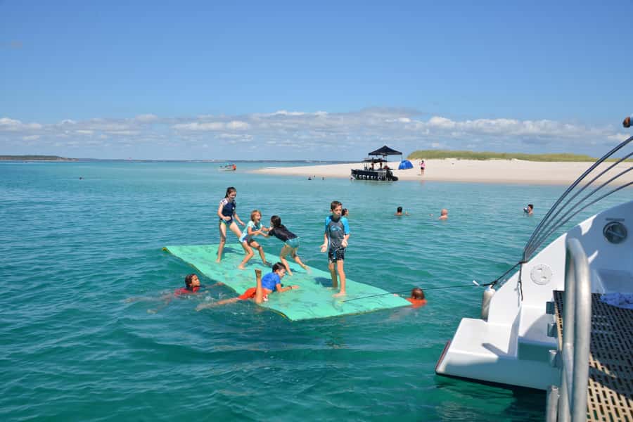 Fraser Island 4-Hour Eco-Sailing Adventure - The AquaMat and boom net