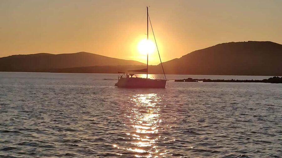 From Alghero: sunset on a sailing boat with aperitif - The route toward La Maddalenetta Island