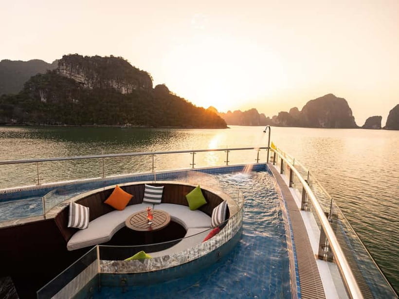 From Hanoi: Top-Rated Ha Long Bay Day Cruise with Jade Sails - 11:30 AM buffet lunch with bay views