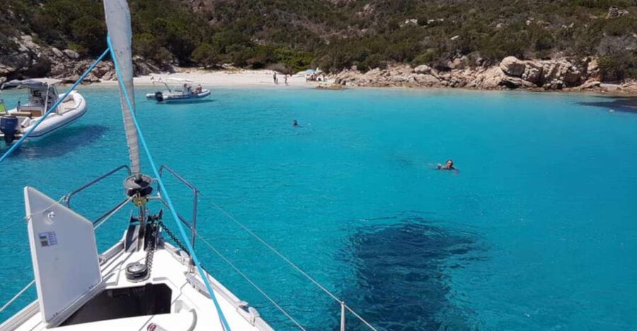 From Palau: Sailboat tour in La Maddalena Archipelago - Swimming, snorkeling, and time on deck