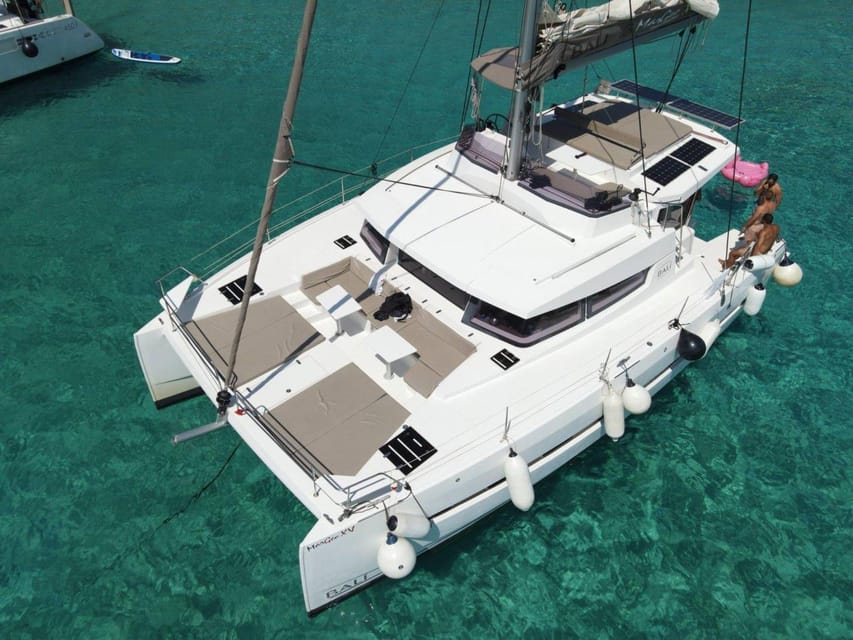 From Panormo: Private Sailing Catamaran Cruise with Lunch - What the 100-minute sail feels like