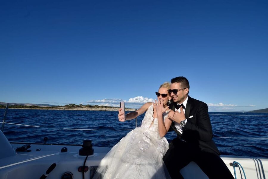 From Trogir Day sailing (private tour) - Sailing toward the Blue Lagoon at 3:00 pm