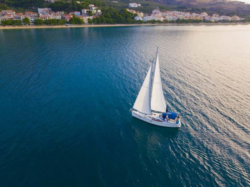 From Tučepi: Makarska Riviera Private Sailing Day Trip - Sailing toward Hvar or Brač