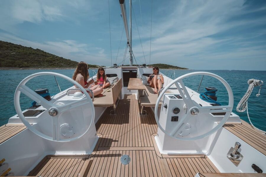 From Valletta: Romantic Sunset Cruise on a Sailing Yacht - Swimming at anchor