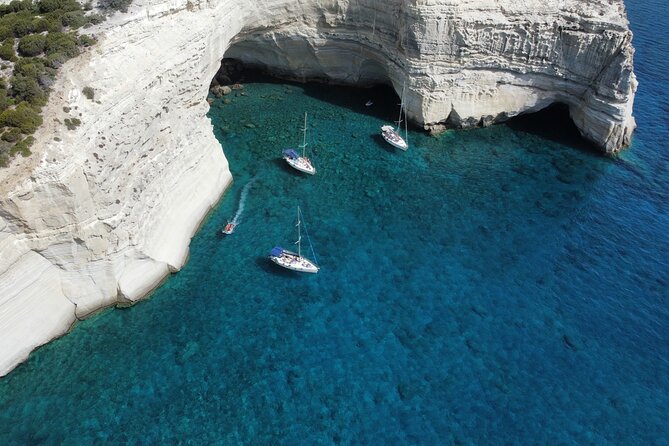 Full day private sailing cruise around Milos island - Kleftiko brings the biggest thrill