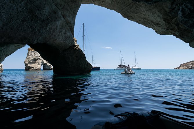 Full day sailing cruise on the West side of Milos island - Two Hours at Kleftiko Bay