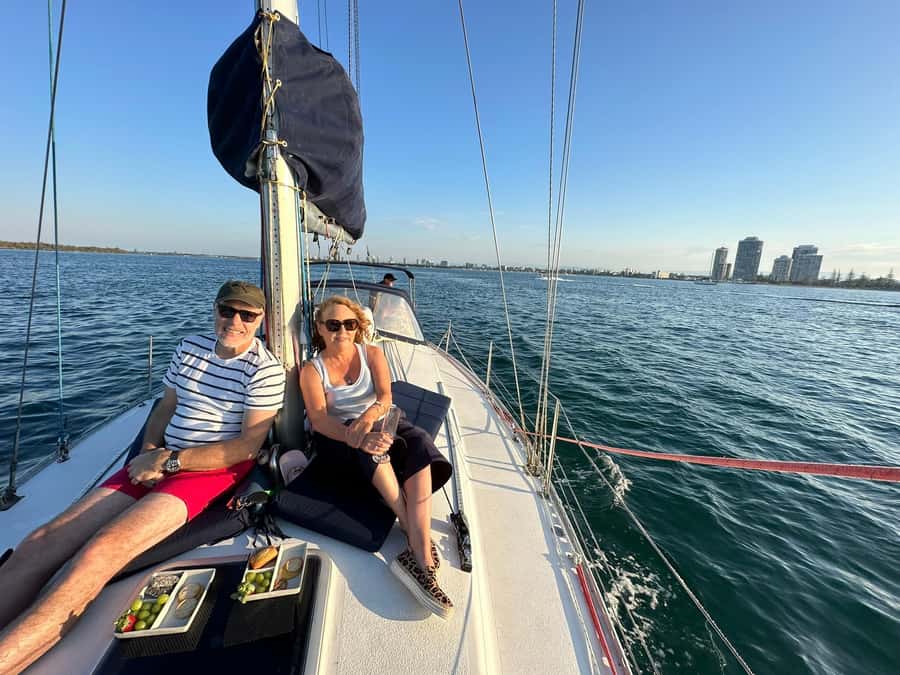 Gold Coast Private Sunset Sailing Charter w/ dinner & drinks - The Broadwater route and its changing views