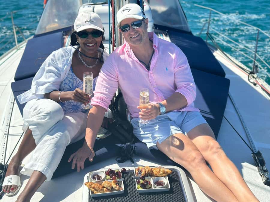 Gold Coast Private Sunset Sailing Charter w/ dinner & drinks - Sunset from the deck