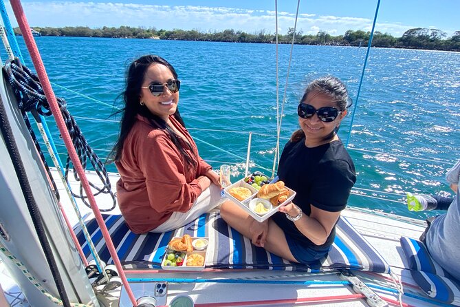 Gold Coast Sailing Cruise with sparkling wine & nibbles platter - The crew sets the tone