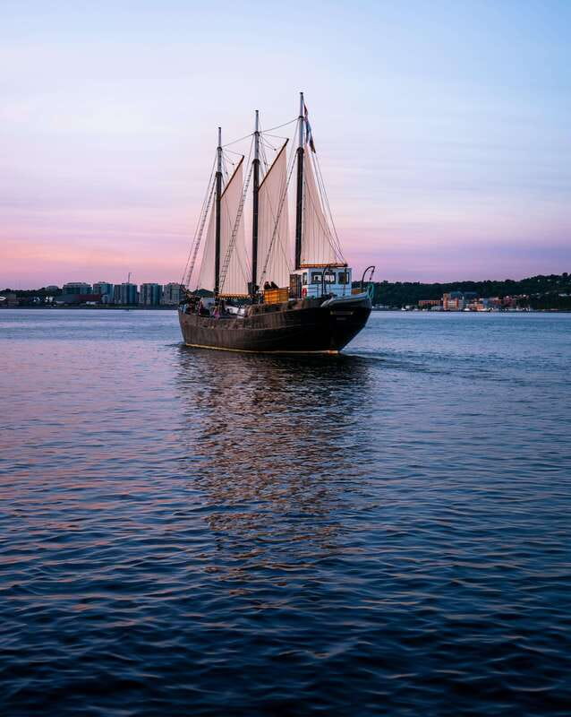 Halifax Sunset Cruise Aboard the Tall Ship Silva - Helping raise the sails on the Tall Ship Silva