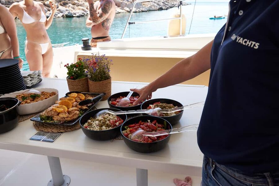Hersonissos: Catamaran Sailing Trip to Dia Island with Lunch - What to pack and what to arrange first
