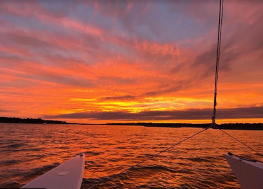 Hilton Head: Private Dolphin Day or Sunset Catamaran Sail - Sunset and fireworks: the best special-occasion choice