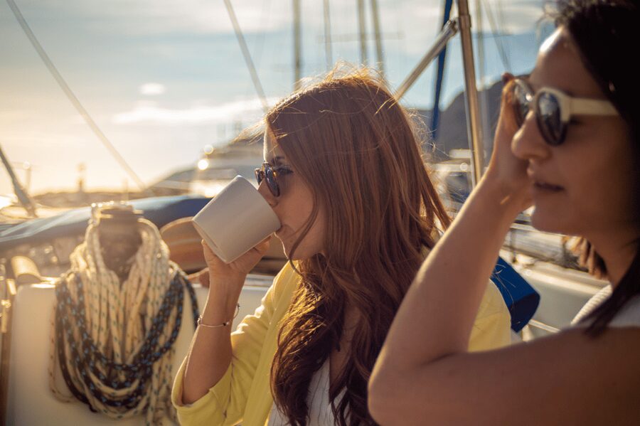 Hot Air Ballooning & Sailing Adventure from Barcelona - Swimming and paddle boarding on the coast