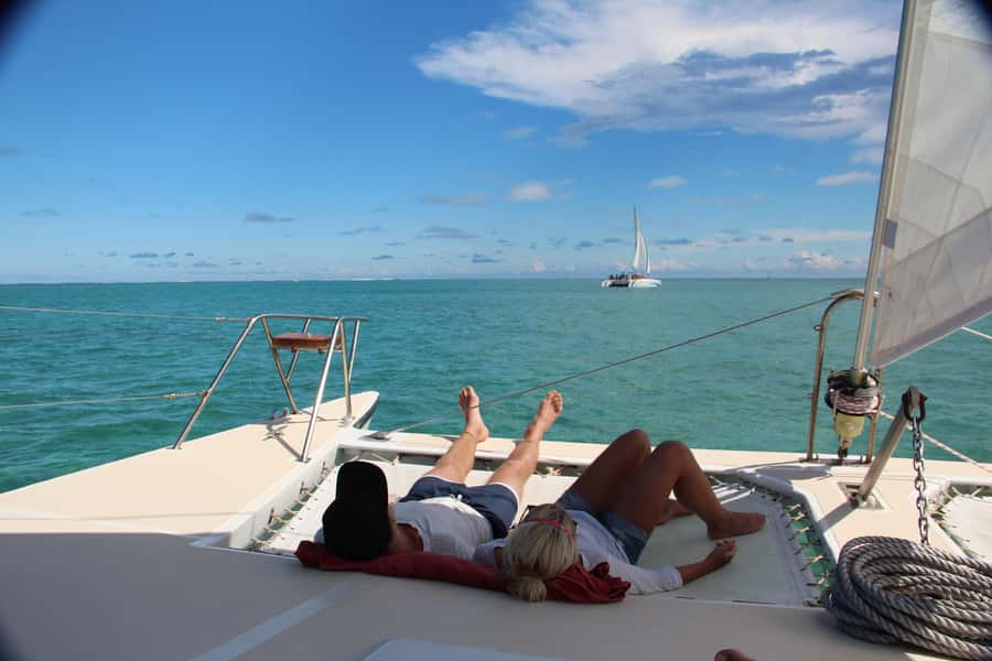 Ile Aux Cerfs Catamaran Cruise sailing from Mahebourg - Who will enjoy this catamaran day most