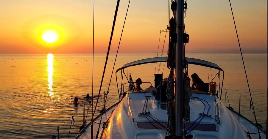 Kassandra: Private Sunset Sailing Cruise with Wine & Fruit - Setting out from Halkidiki Sailing marina