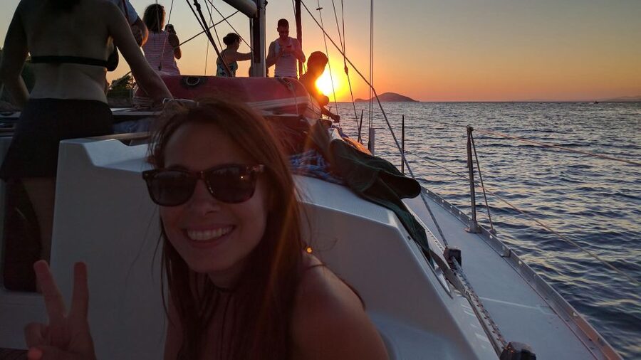 Kassandra: Sunset Sailing Boat Tour of Secluded Coves - Leaving Chrousso Marina for the southeastern coast