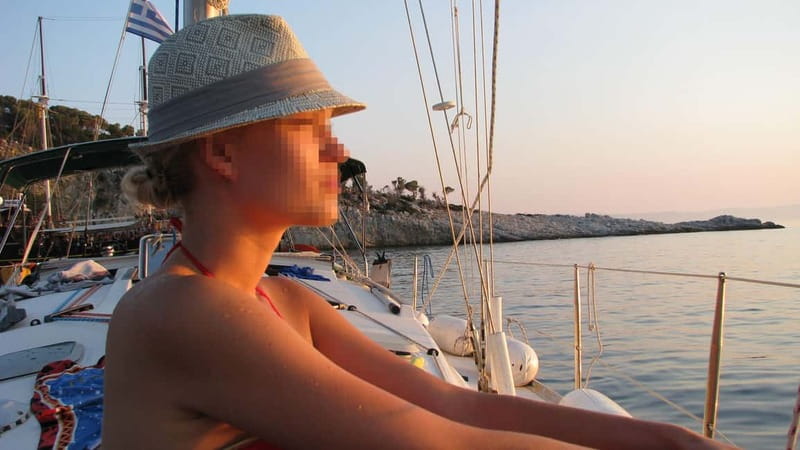 Kassandra: West Sithonia Coves and Islets Sailboat Tour - Kamenos, the prettiest swim stop