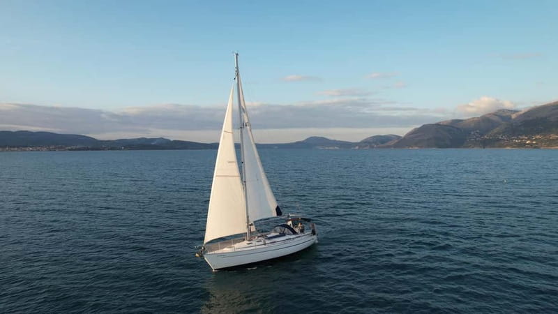 Kefalonia: Private Sailing Cruise with Local Lunch & Snacks - Koutsoupia Beach brings the first swim
