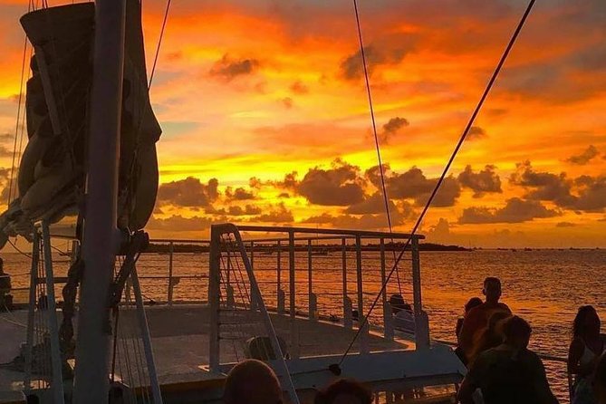 Key West Rum and Reggae: Reef Snorkel Adventure and Sunset Sail - Sunset views from the catamaran deck