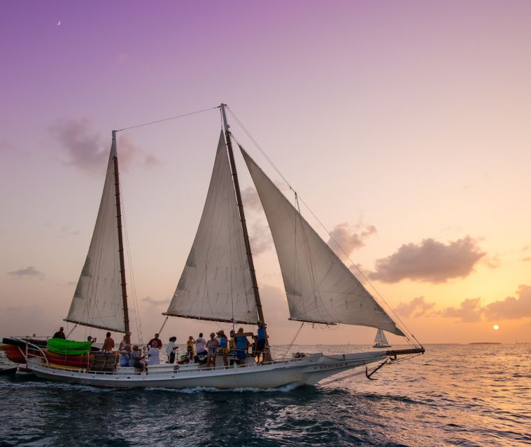 Key West Wind and Wine Sunset Sail aboard classic Schooner - The sunset arrives slowly in Key West