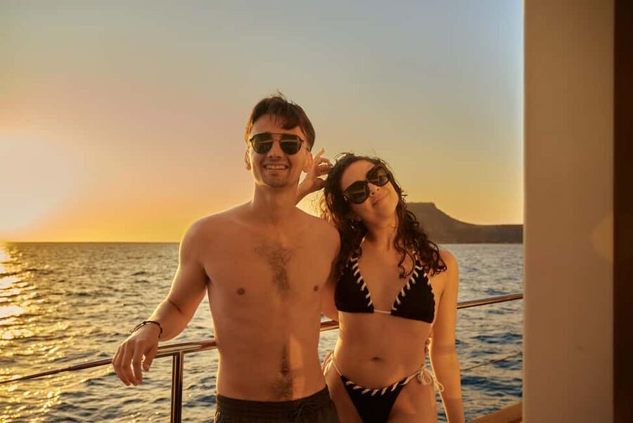 Kissamos: Romantic Sunset Sailing Catamaran Cruise - One hour and 45 minutes at Agios Sozon