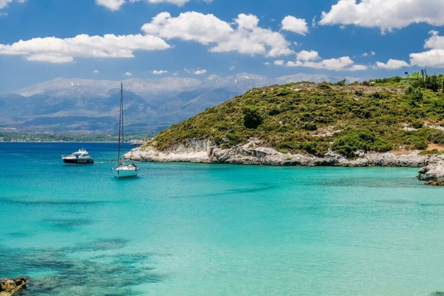 Kolimvari: Sailing Cruise with Meal & Water Activities - Agioi Theodoroi and the Kri Kri island view