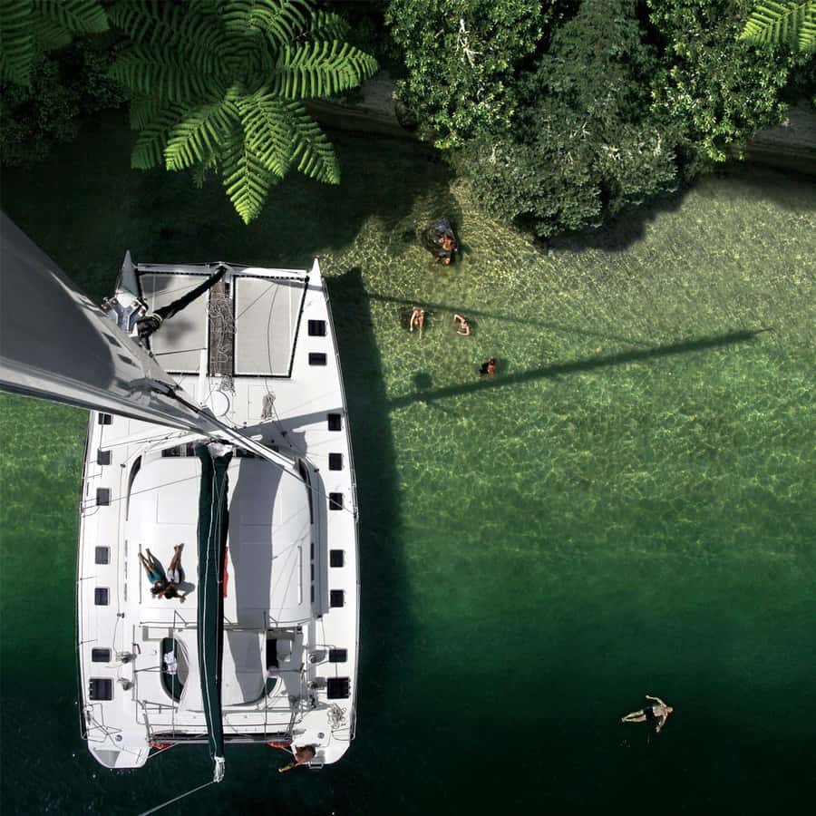Lake Taupo: Luxury Sailing Catamaran to Māori Rock Carvings - Leaving Taupō Marina aboard Tiua