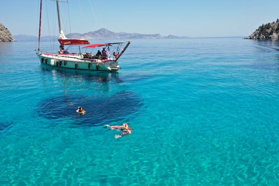 Lindos: Full-Day Private Sailing Cruise - Navarone Bay and the final swim