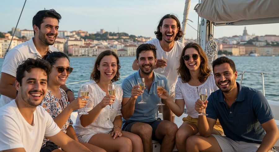 Lisbon: Champagne Sailing Tours - The monastery, palace, and modern waterfront