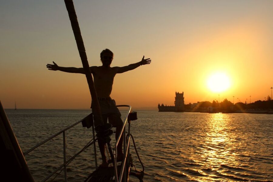 Lisbon: Daylight or Sunset on a Vintage Sailboat - The crew and the feel on board