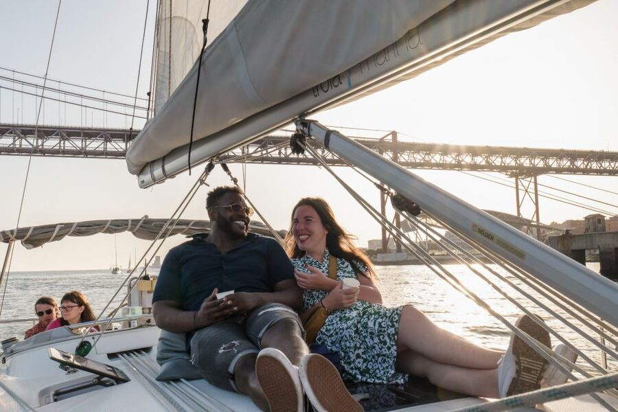 Lisbon: Daytime/Sunset/Night City Sailboat Tour with Drink - The Belém opening: monuments, ships, and river air