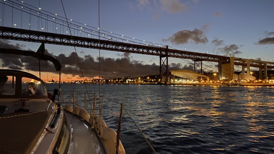 Lisbon: Luxury Sailboat Cruise at Night - MAAT, the Electricity Museum, and the changing waterfront