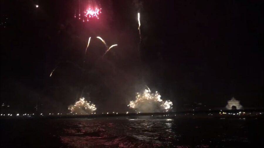 Lisbon: New Year's Eve Fireworks Sail Boat Tour - Staying warm on a winter river