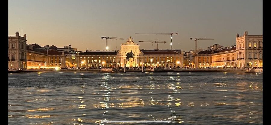 Lisbon Night Lights: #2 Top Rated Private Sail - The return under the 25 de Abril Bridge