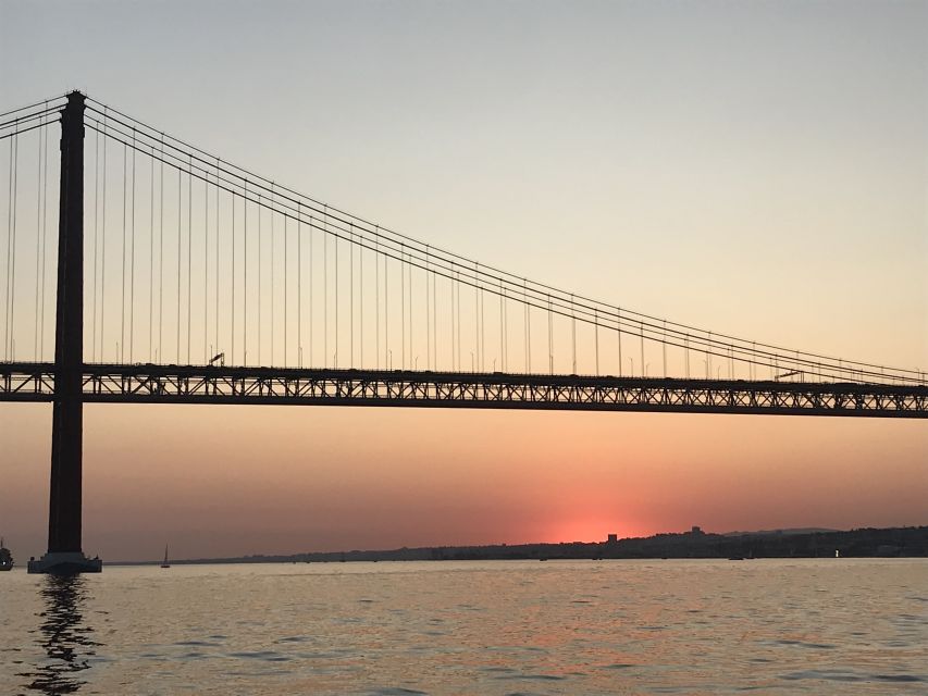 Lisbon Night Lights: #2 Top Rated Private Sail - Leaving Doca de Santo Amaro near the bridge