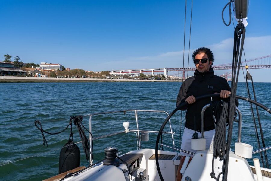 Lisbon: Private Sailboat Tour on the Tagus at Sunset - Belém Tower from the river