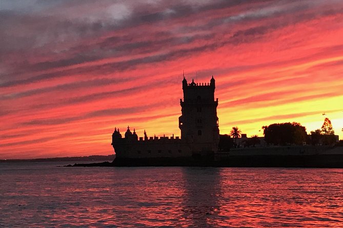 Lisbon River Sunset Sailing Cruise - Christ the King across the river