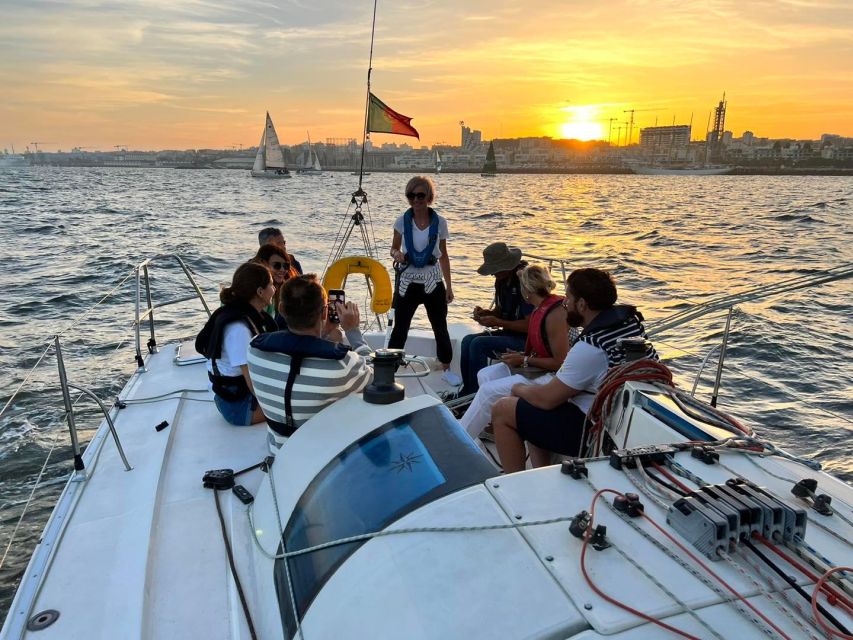 Lisbon: Sailing Sunset - The Discoveries Monument and Belém Tower