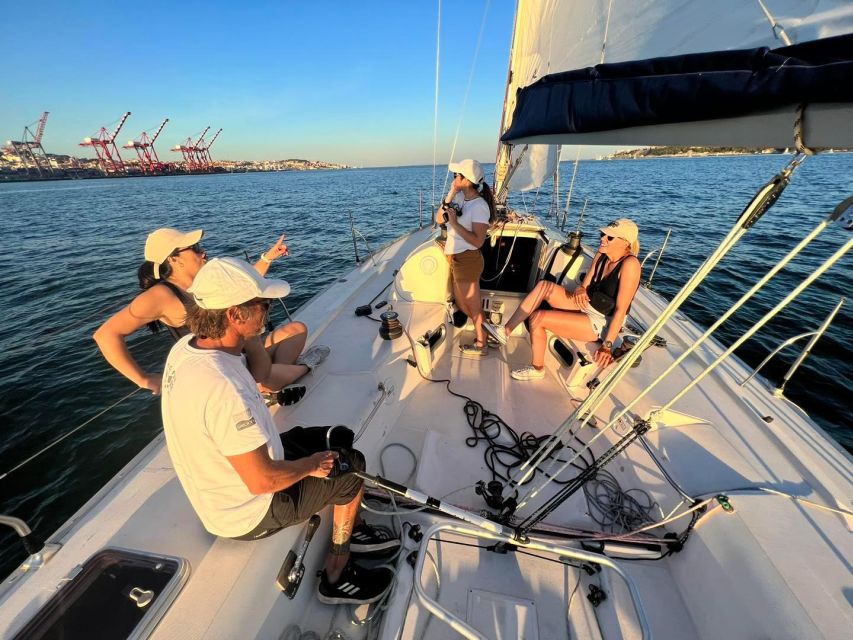 Lisbon: Sailing Sunset - The crew, conversation, and sailing lesson