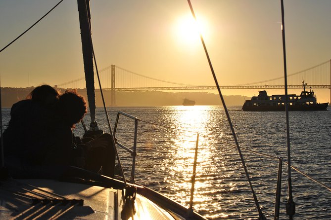 Lisbon Small Group 2h Sunset Sailing- Live Commentary & a Drink - Christ the King across the Tagus