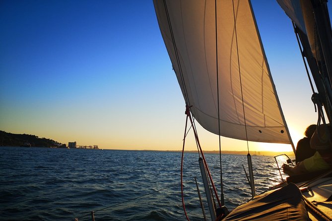 Lisbon: Sunset Sailing with Portuguese Wine and History - Belém Tower at sunset