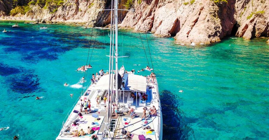 Lloret de Mar: Catamaran Sailing Cruise with BBQ and Drinks - Key points at a glance