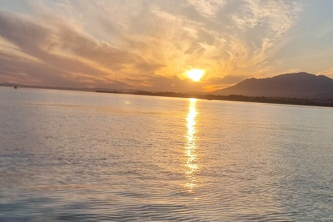 Marbella- sunset from a sailboat with drinks - Setting out from Puerto la Bajadilla